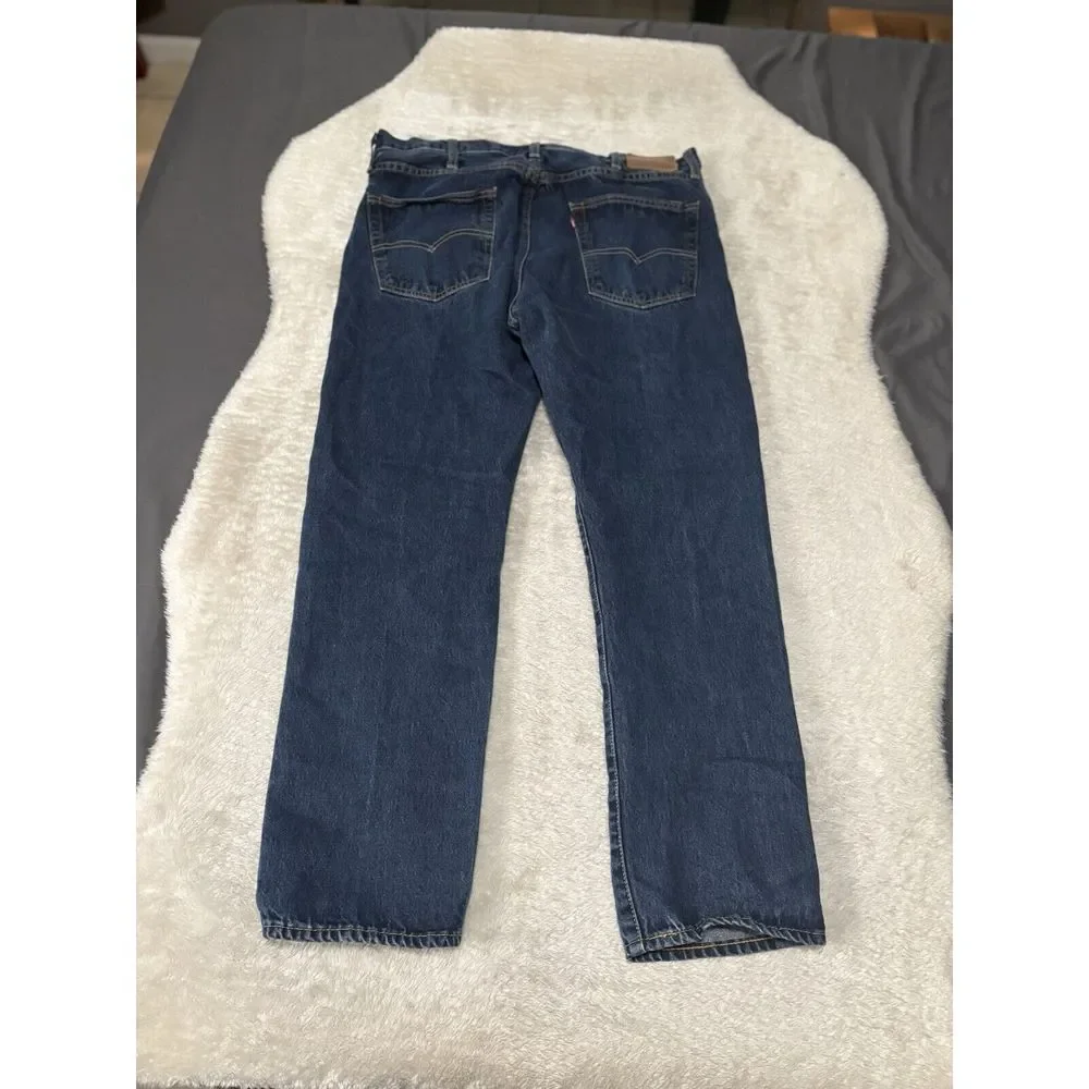 Levi's 502 Premium‎ Regular Tapered Blue Denim Jeans Size 38x31 Pants
